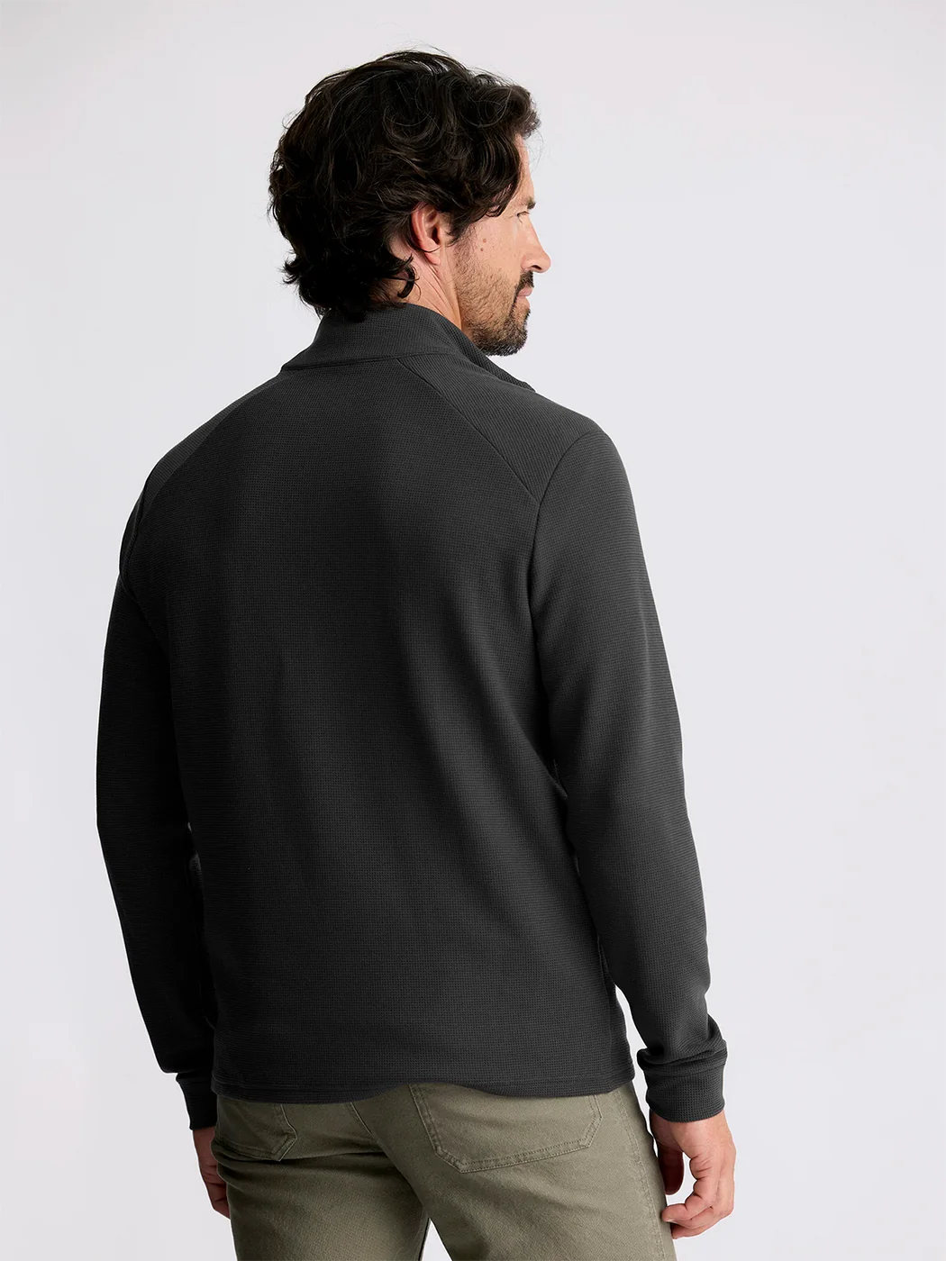 Free Fly Men's Waffle Quarter Zip - Midnight