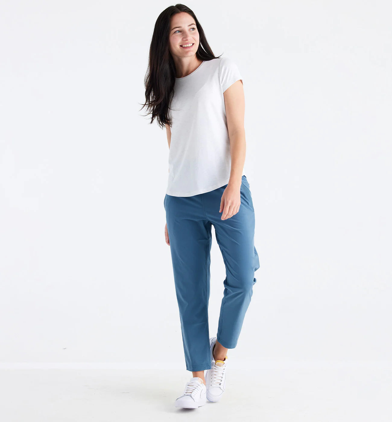 Free Fly Women's Breeze Cropped Pant - Pacific Blue