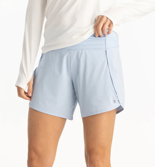 Free Fly - Women's Bamboo Lined Breeze Short – 6" - Clear Sky