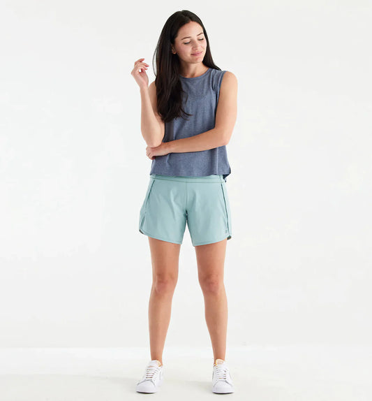 Free Fly Women's Bamboo Lined Breeze Short – 6" - Seaglass