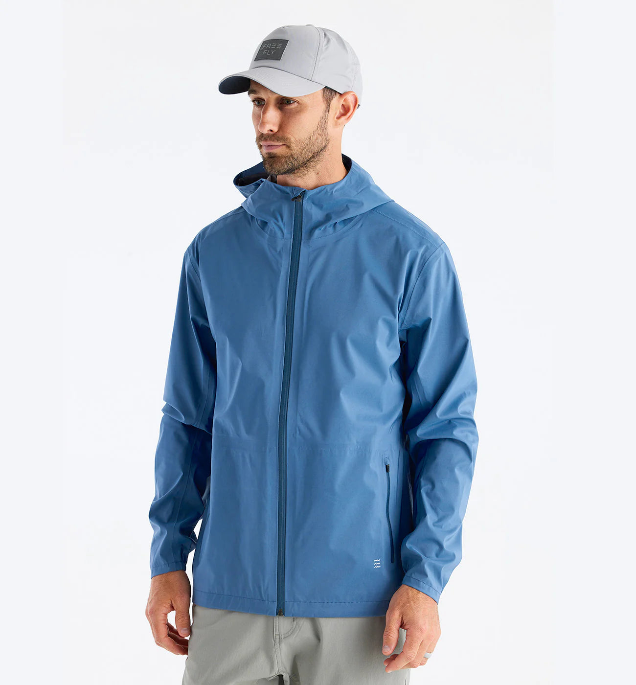 Free Fly Men's Cloudshield Rain Jacket - Heron Blue
