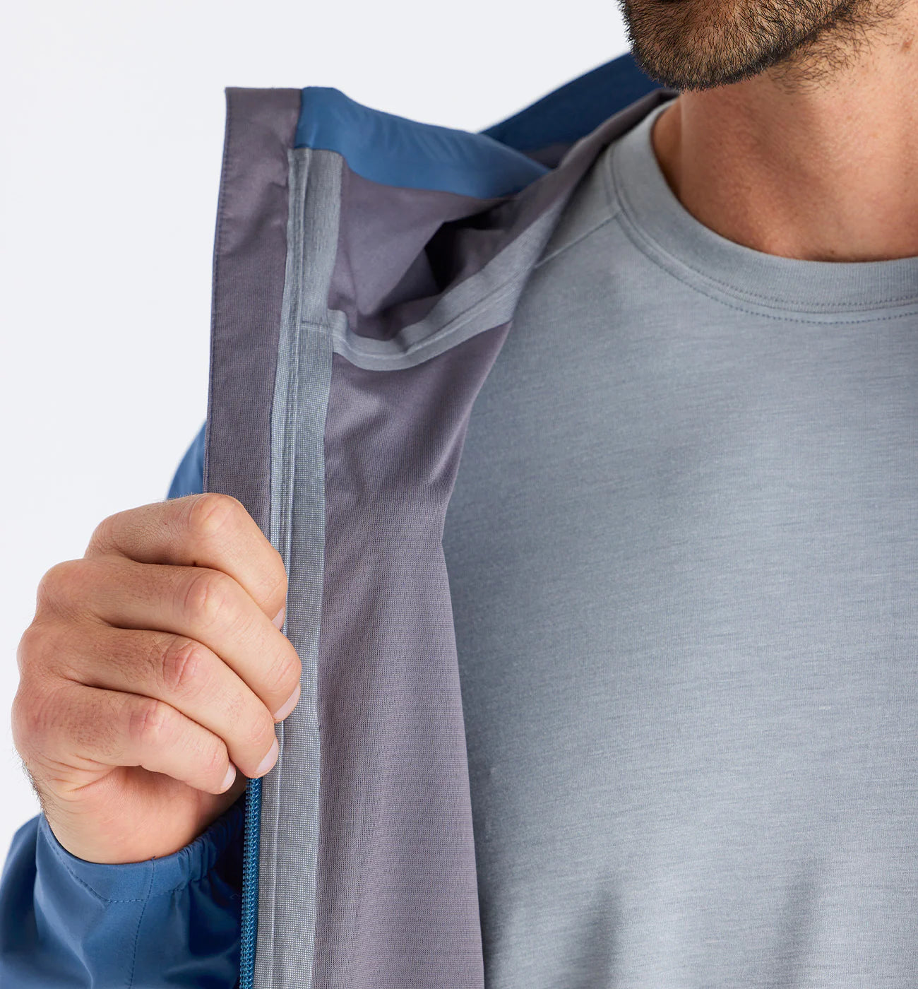 Free Fly Men's Cloudshield Rain Jacket - Heron Blue