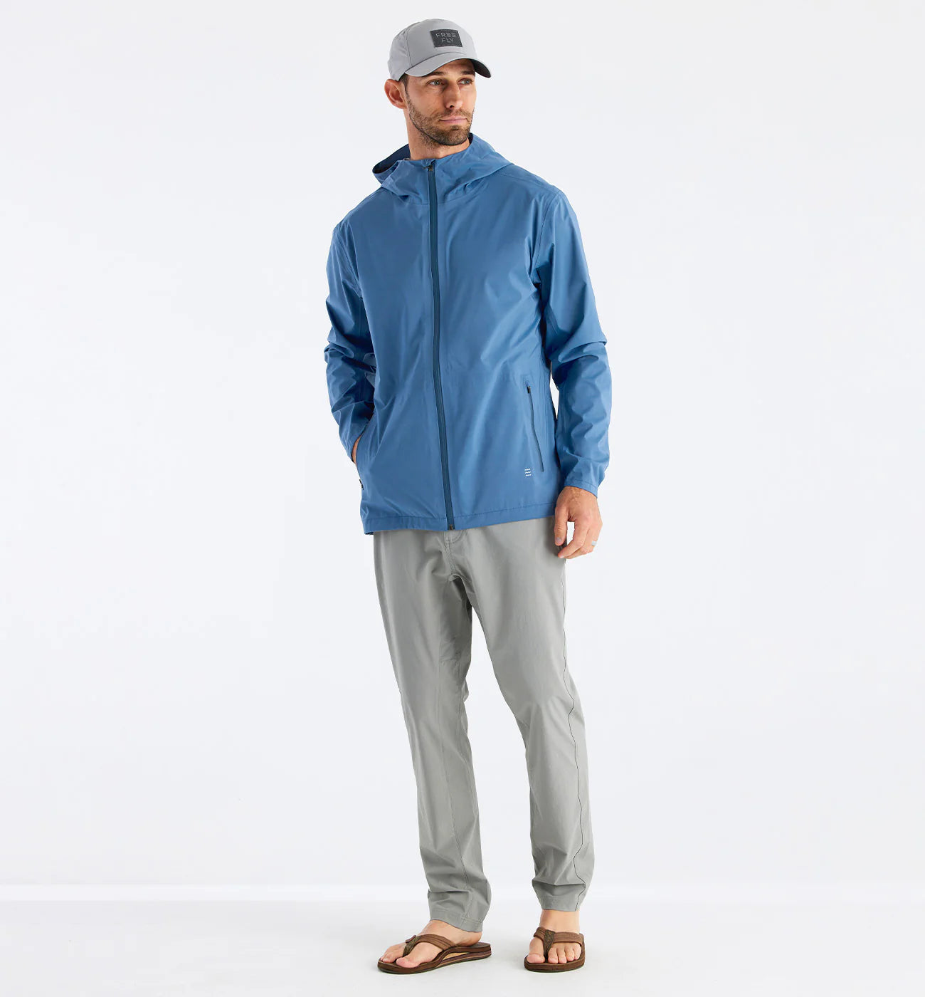 Free Fly Men's Cloudshield Rain Jacket - Heron Blue
