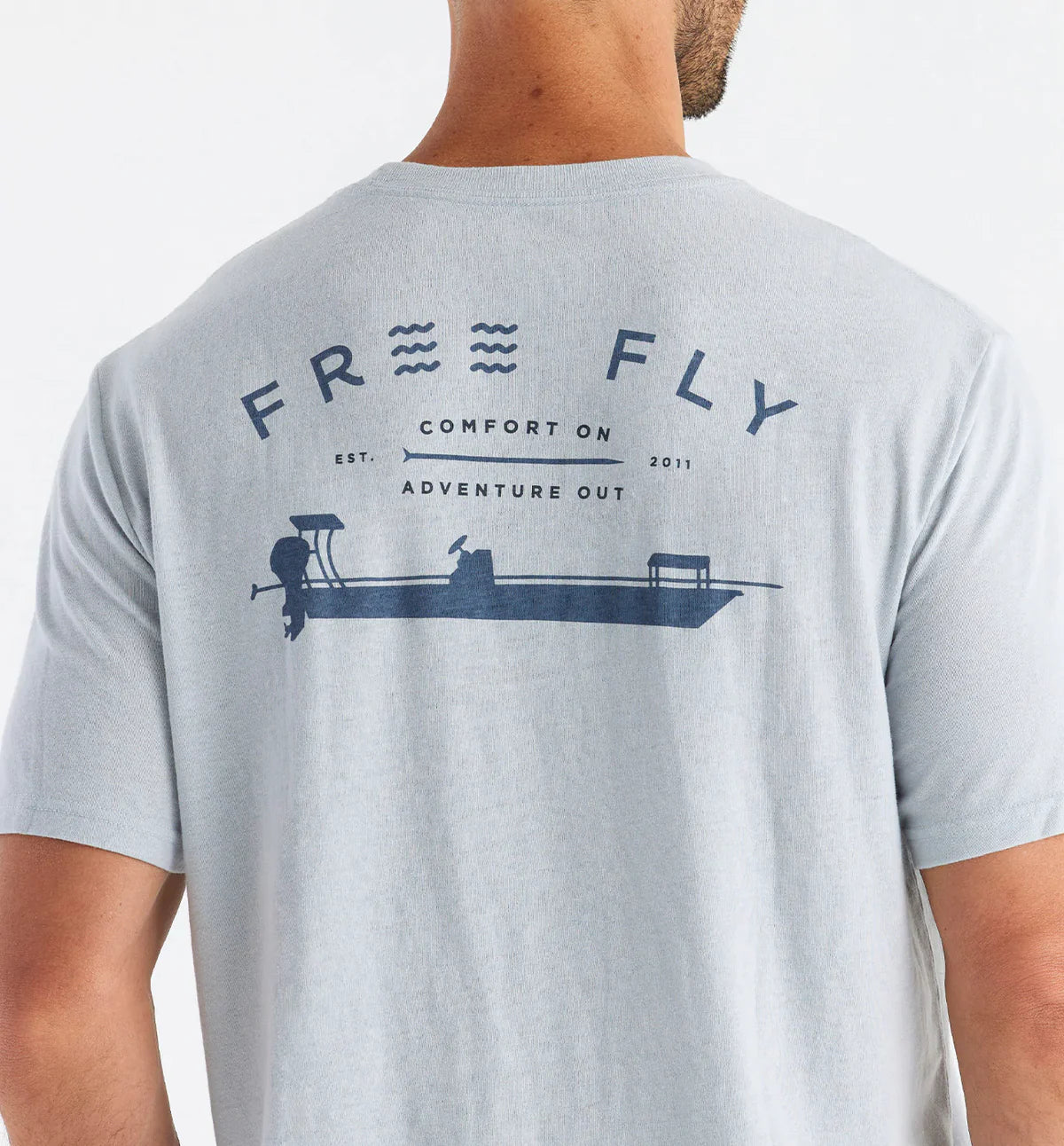 Free Fly Flats Patrol Tee - Heather Aspen Grey