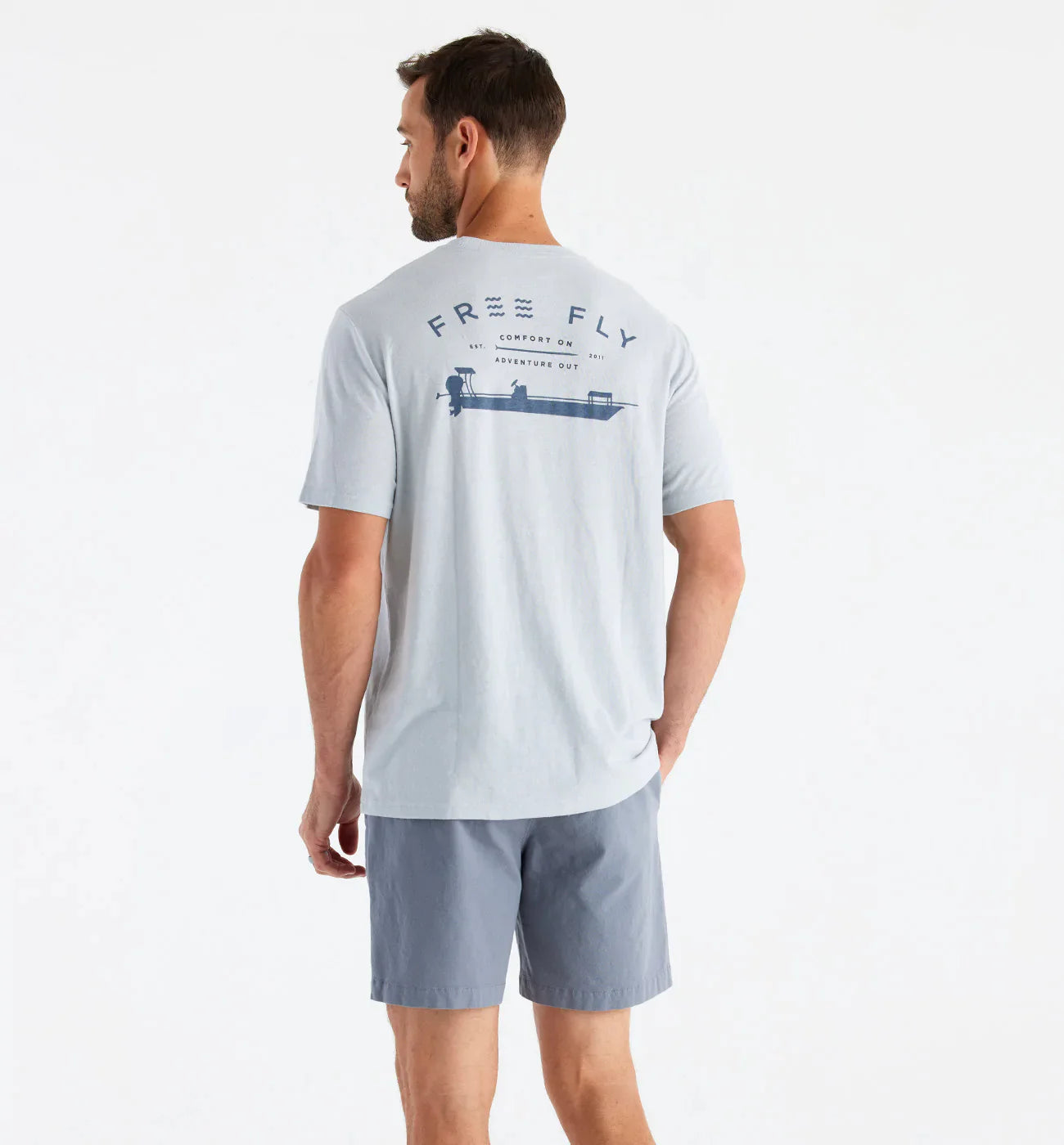 Free Fly Flats Patrol Tee - Heather Aspen Grey