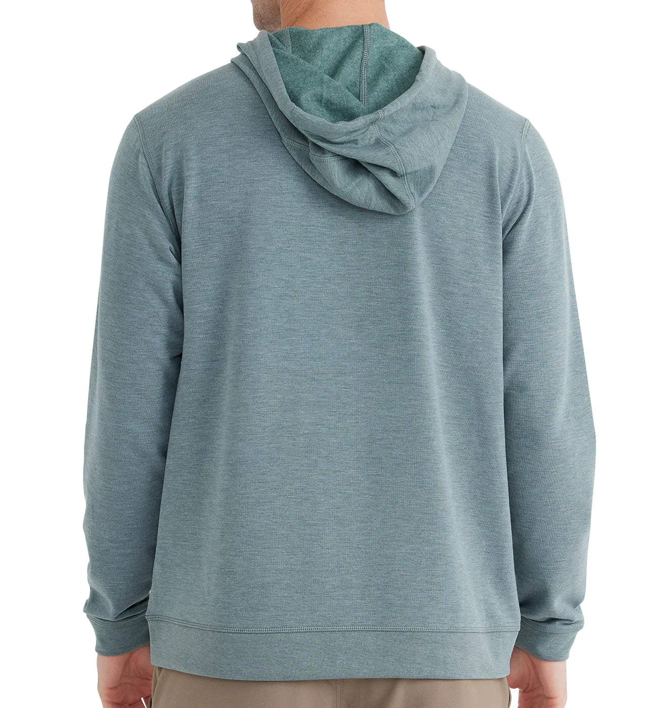 Men's Bamboo Lightweight Fleece Pullover Hoodie - Heather Juniper