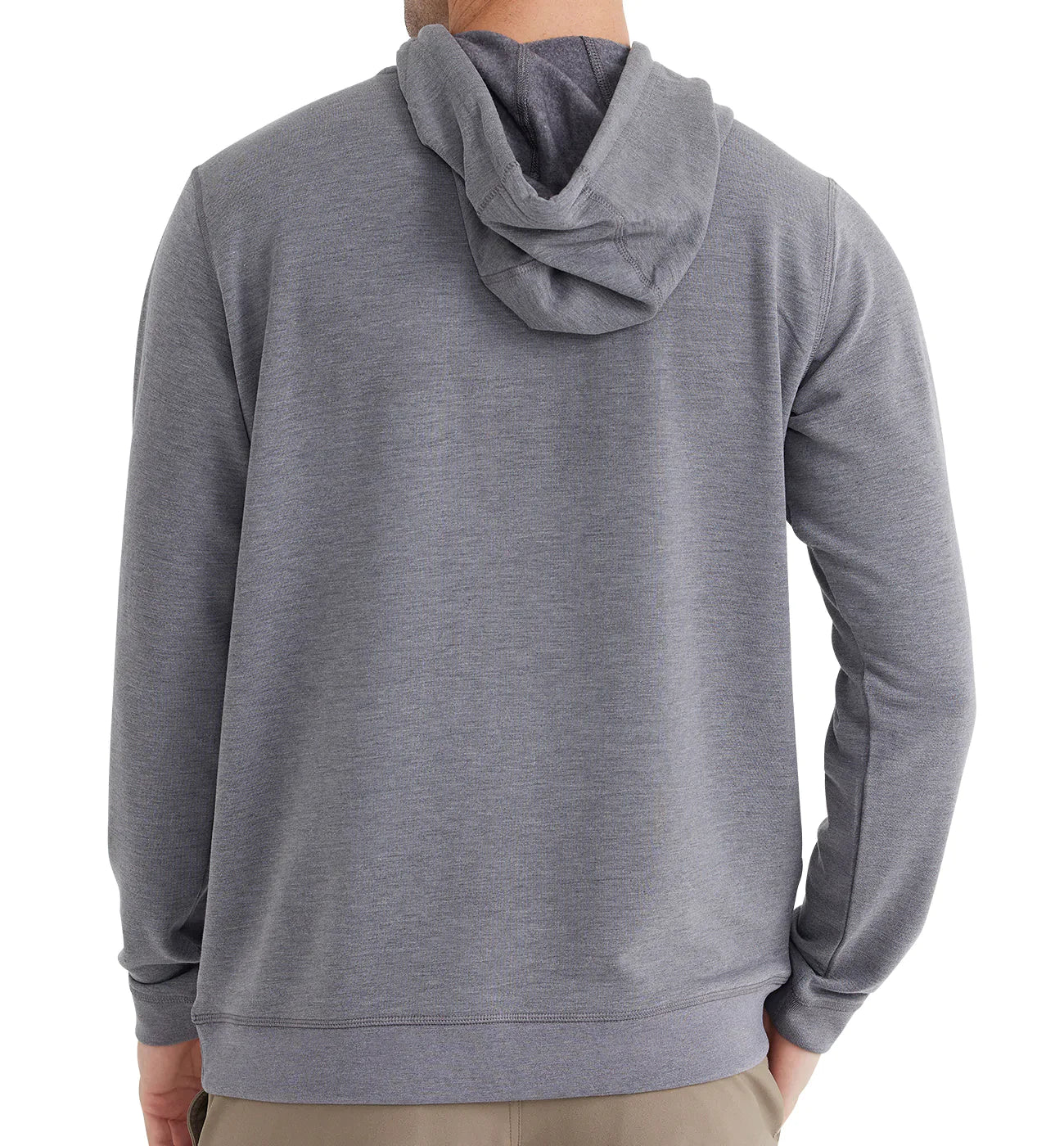 Free Fly Men's Bamboo Lightweight Fleece Pullover Hoodie - Heather Navy