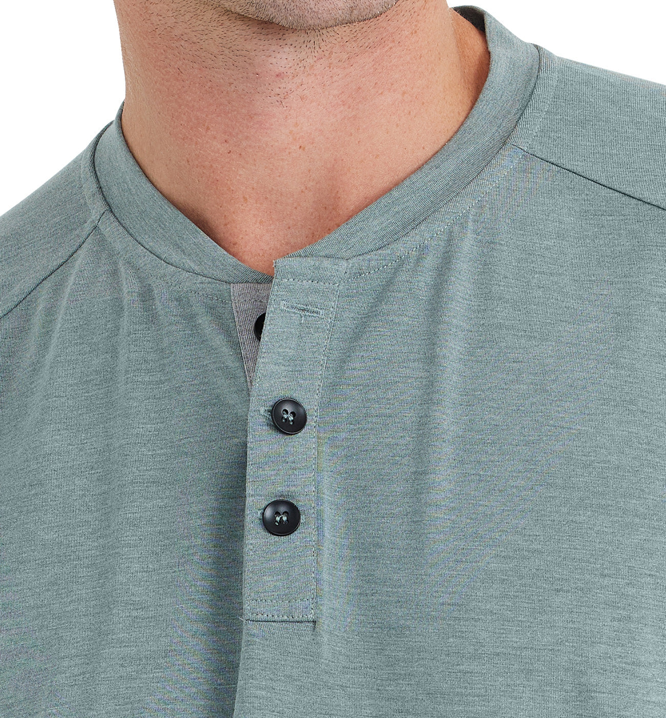 Free Fly Men's Bamboo Flex Henley - Heather Juniper