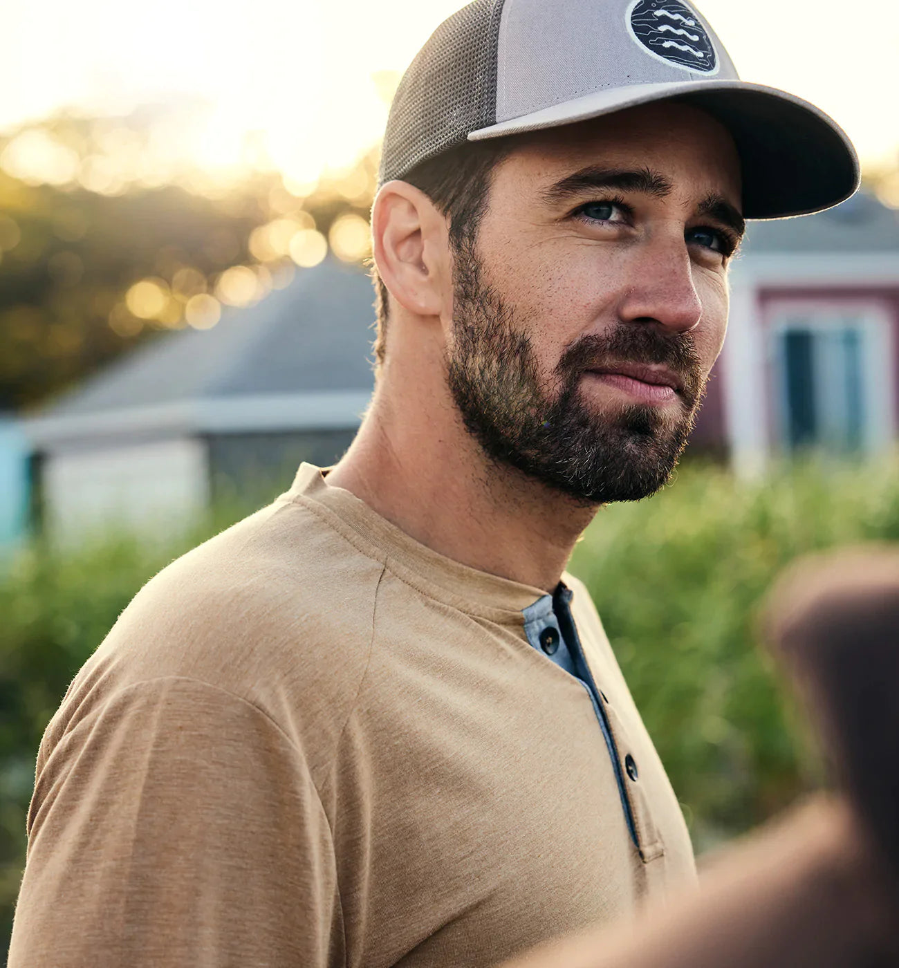 Free Fly Men's Bamboo Flex Henley - Heather Juniper