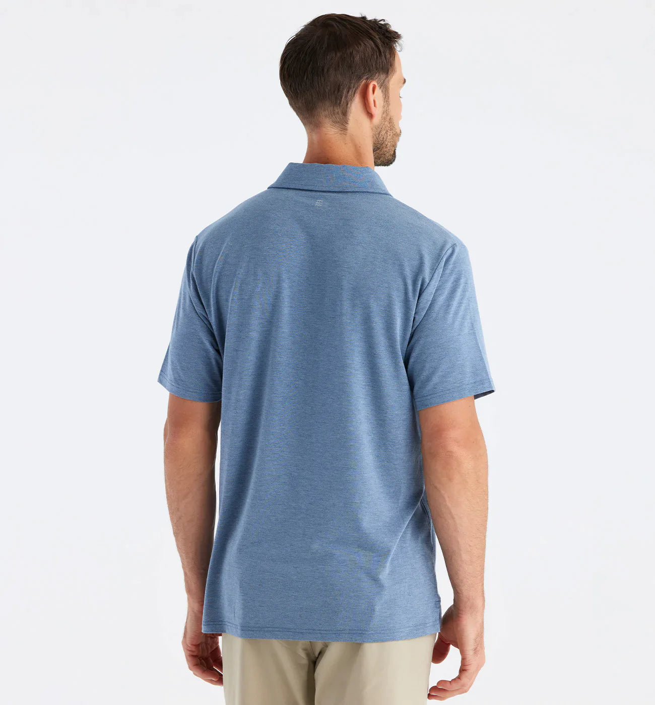 Free Fly Men's Bamboo Flex Polo - Heather Deepwater