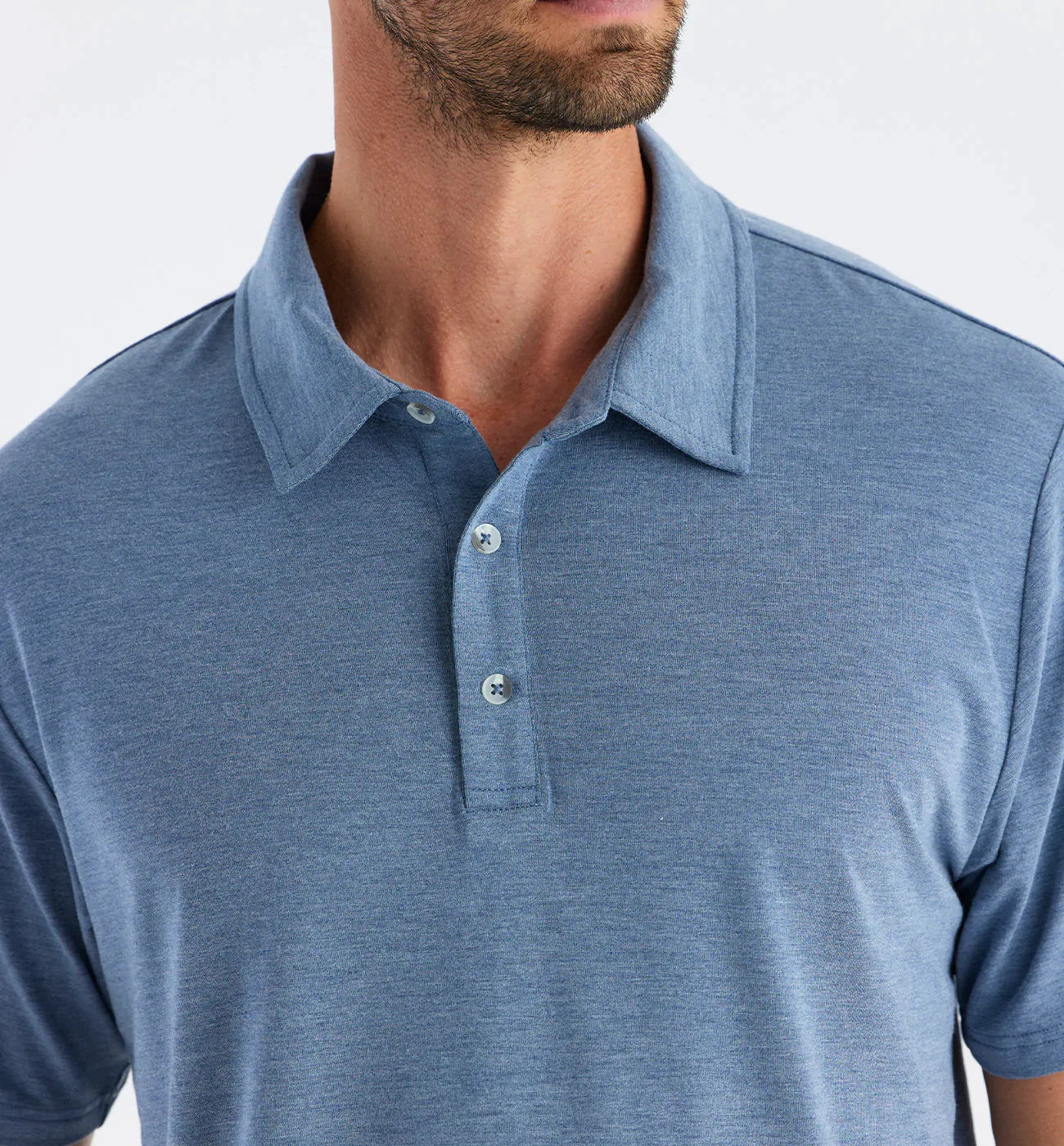 Free Fly Men's Bamboo Flex Polo - Heather Deepwater