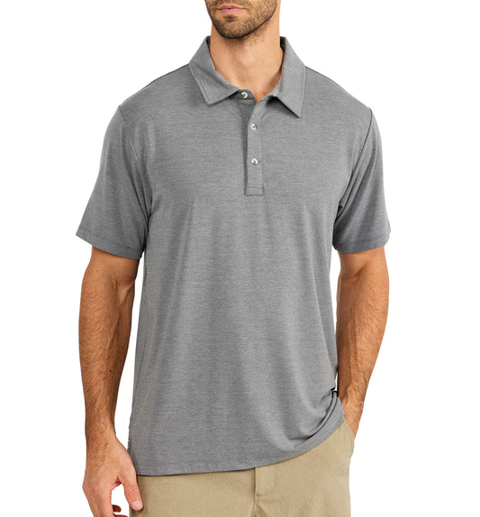 Free Fly Men's Bamboo Flex Polo - Heather Graphite