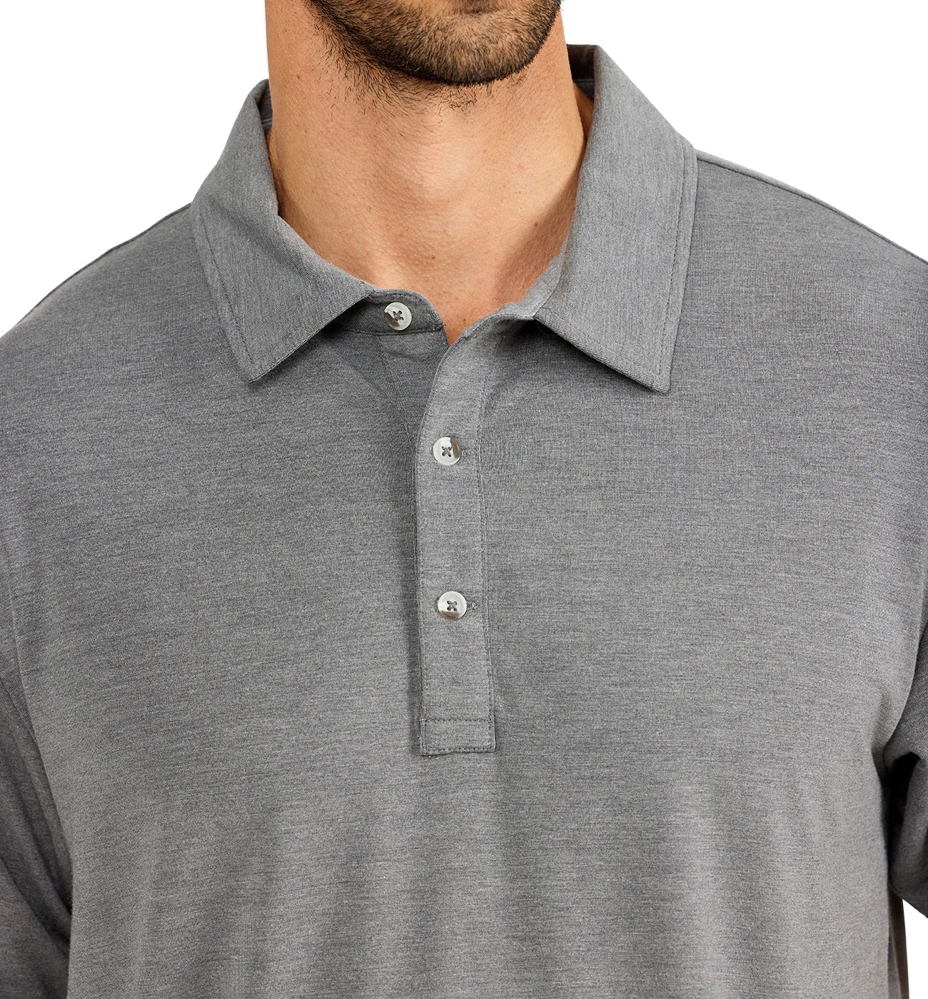 Free Fly Men's Bamboo Flex Polo - Heather Graphite