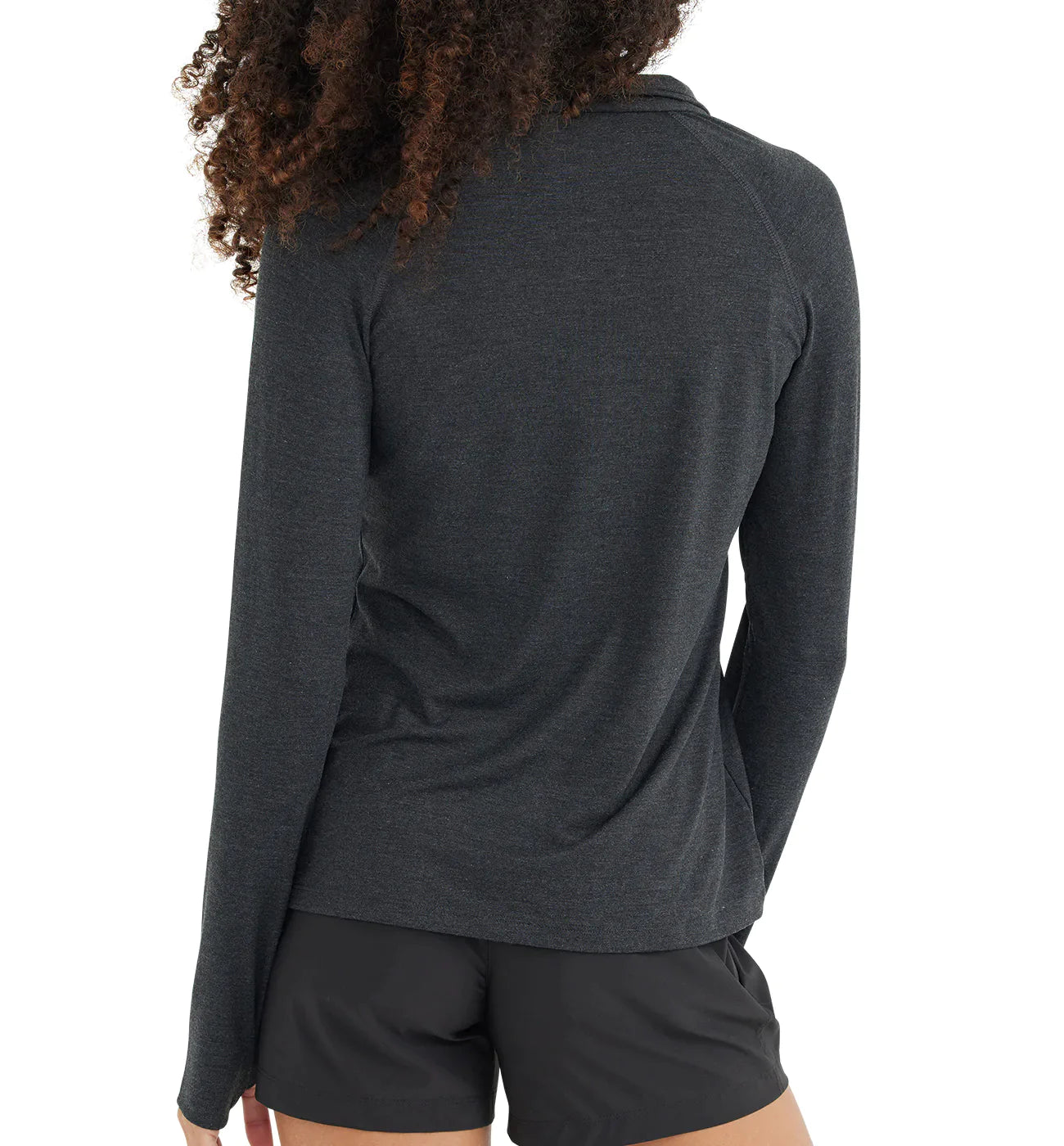 Free Fly Women's Bamboo Flex Quarter Zip - Heather Black
