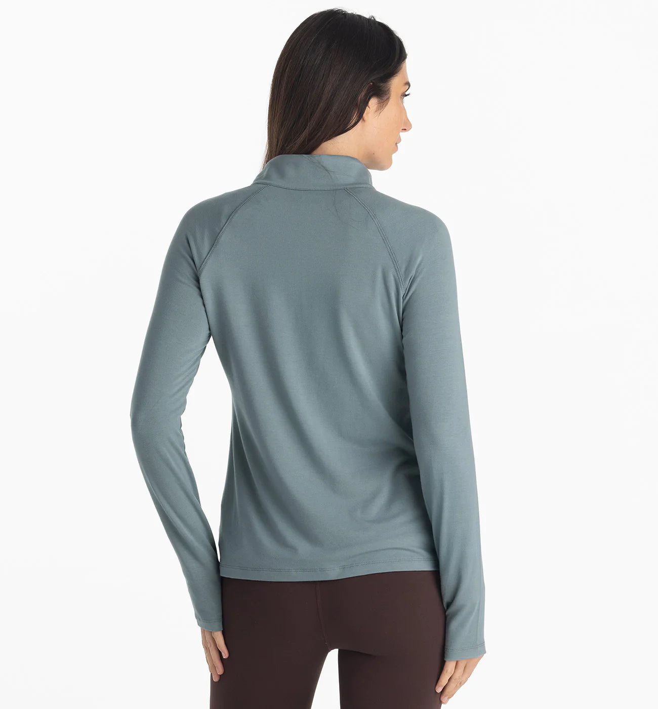 Free Fly Women's Bamboo Flex Quarter Zip - Stormy Sea