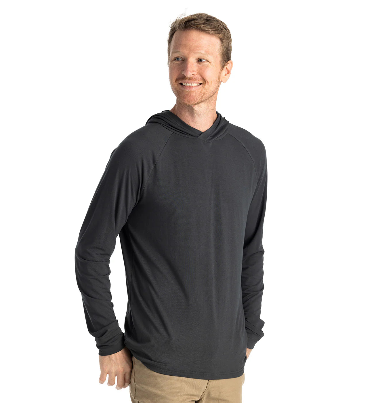 Free Fly Men's Bamboo Flex Hoodie - Black Sand