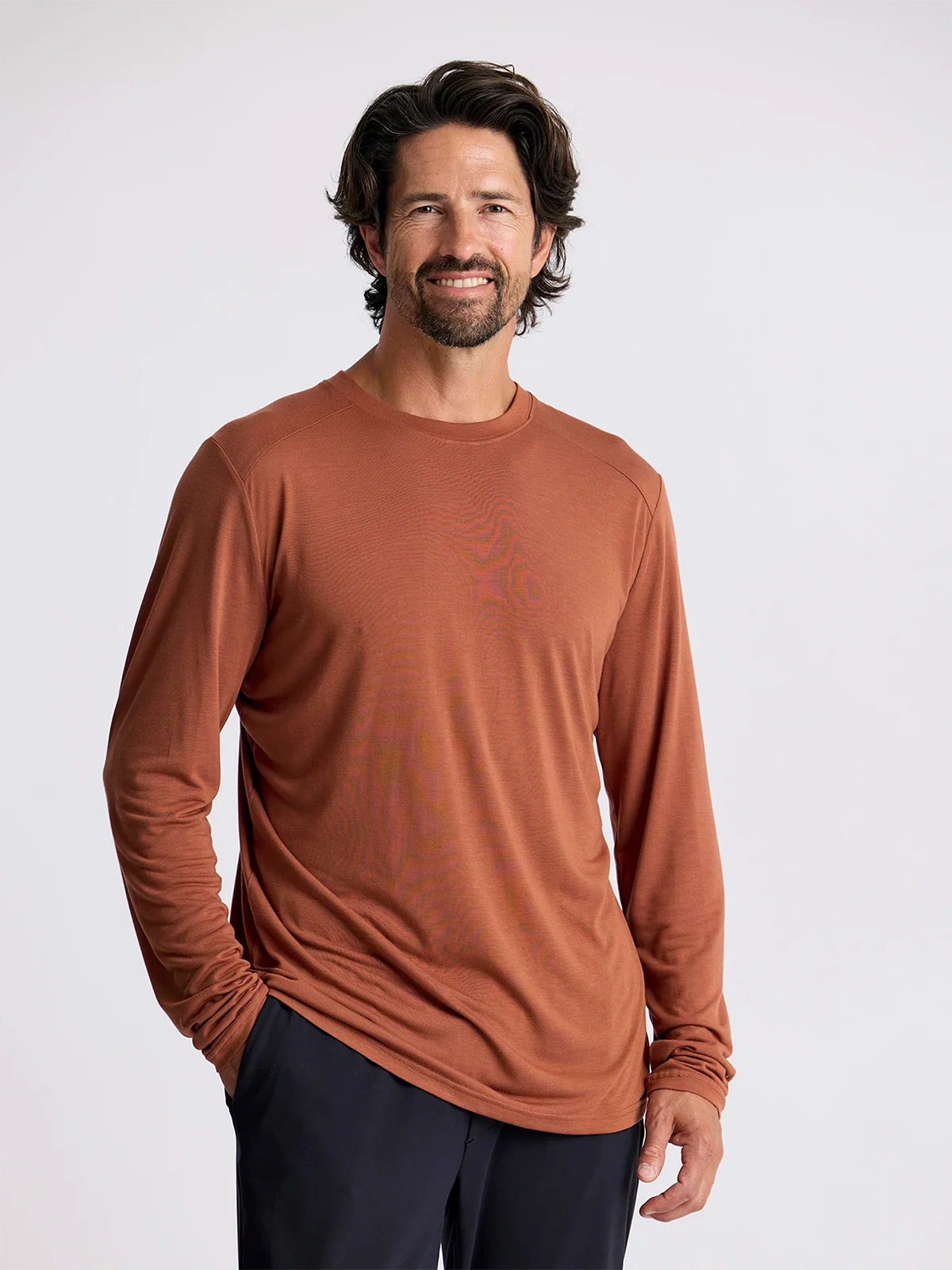 Free Fly Men's Bamboo Lightweight Long Sleeve - Adobe