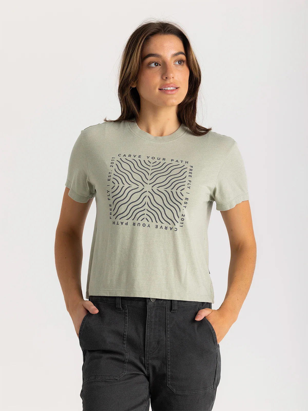 Free Fly Women's Carve Your Path Tee - Desert Sage