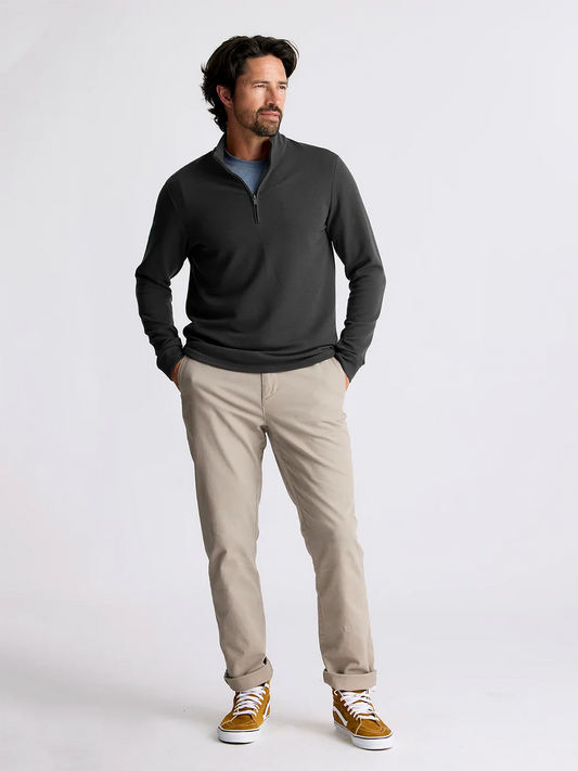 Free Fly Men's Waffle Quarter Zip - Midnight