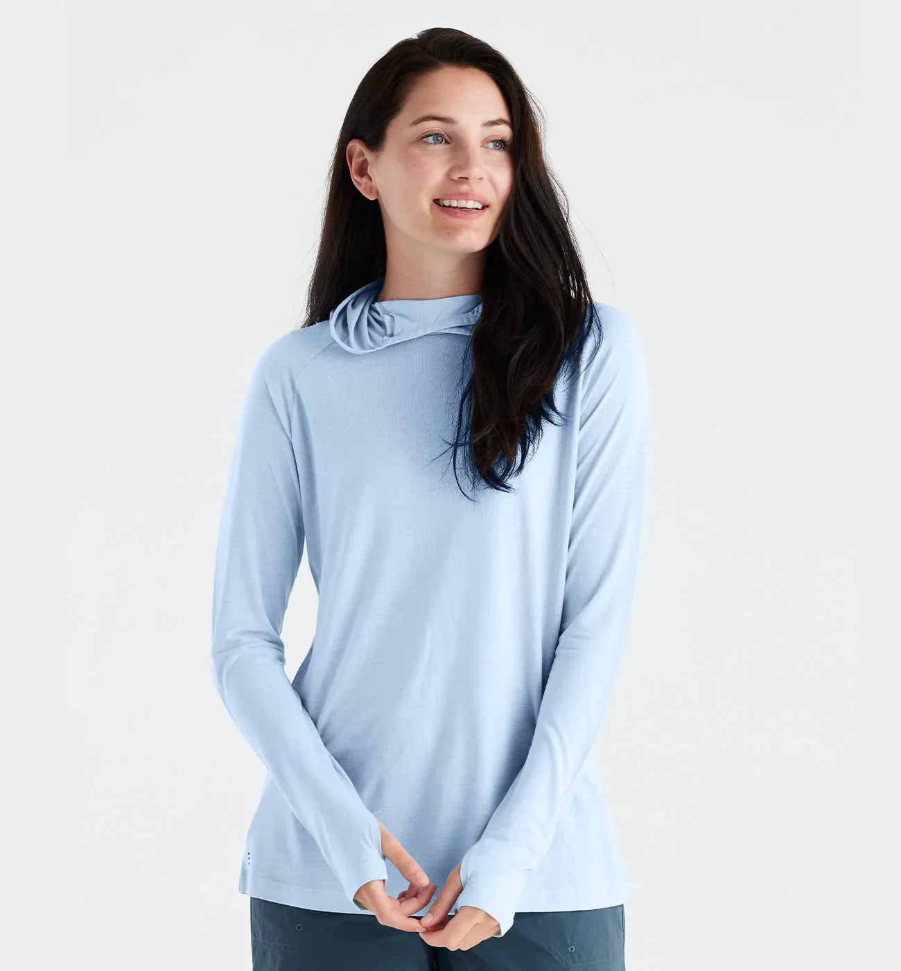 Free Fly Women's Bamboo Lightweight Hoodie II - Clear Sky
