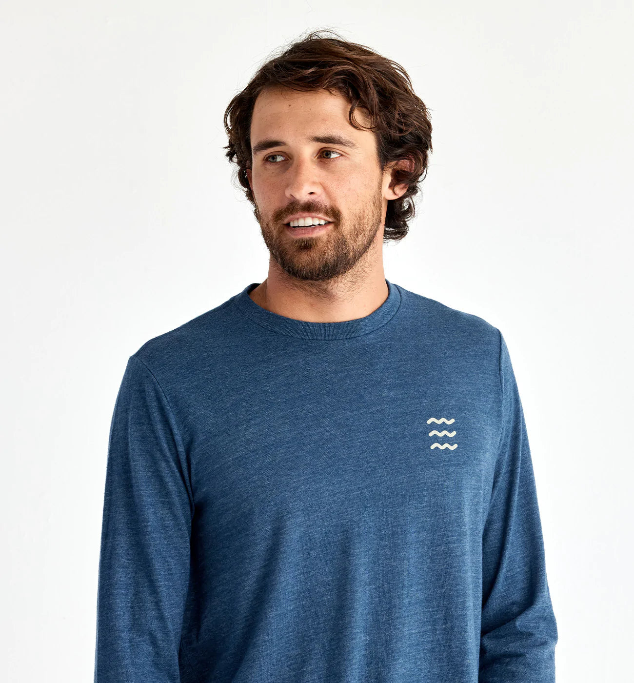 Free Fly Low Tide Long Sleeve - Heather True Navy