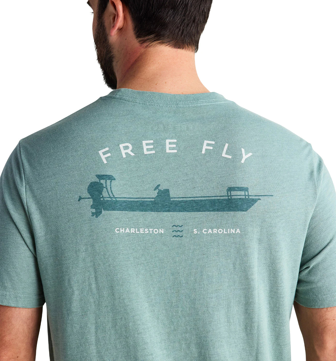 Free Fly Lowcountry Skiff Tee - Heather Sabal Green