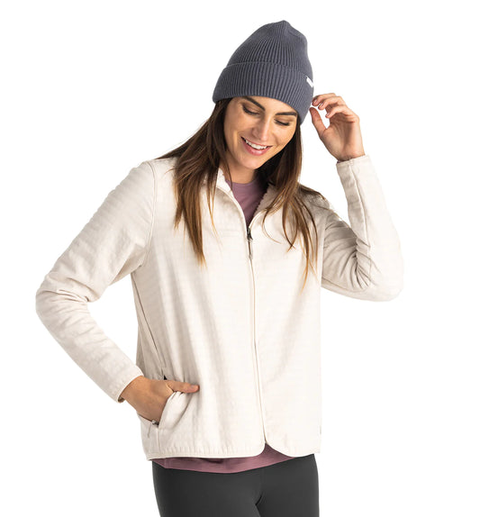 Free Fly Women's Gridback Fleece Jacket - Stone