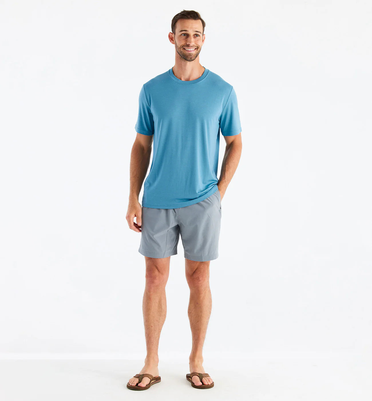 Free Fly Men's Bamboo Motion Tee - Bluestone