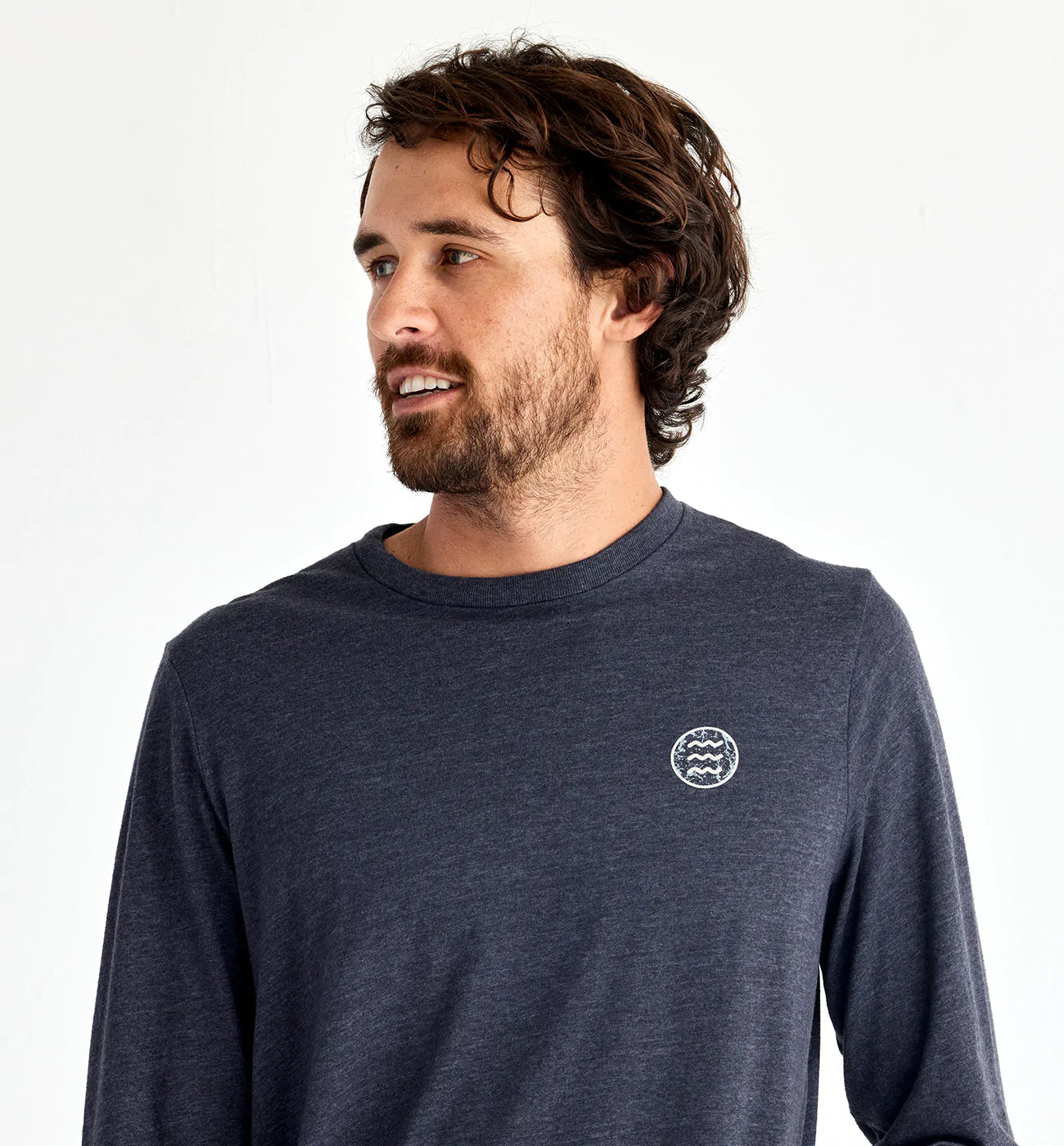 Free Fly No Wake Long Sleeve - Heather Charcoal