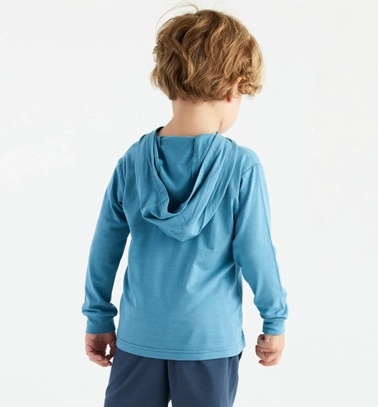 Free Fly Toddler Bamboo Shade Hoodie - Bluestone