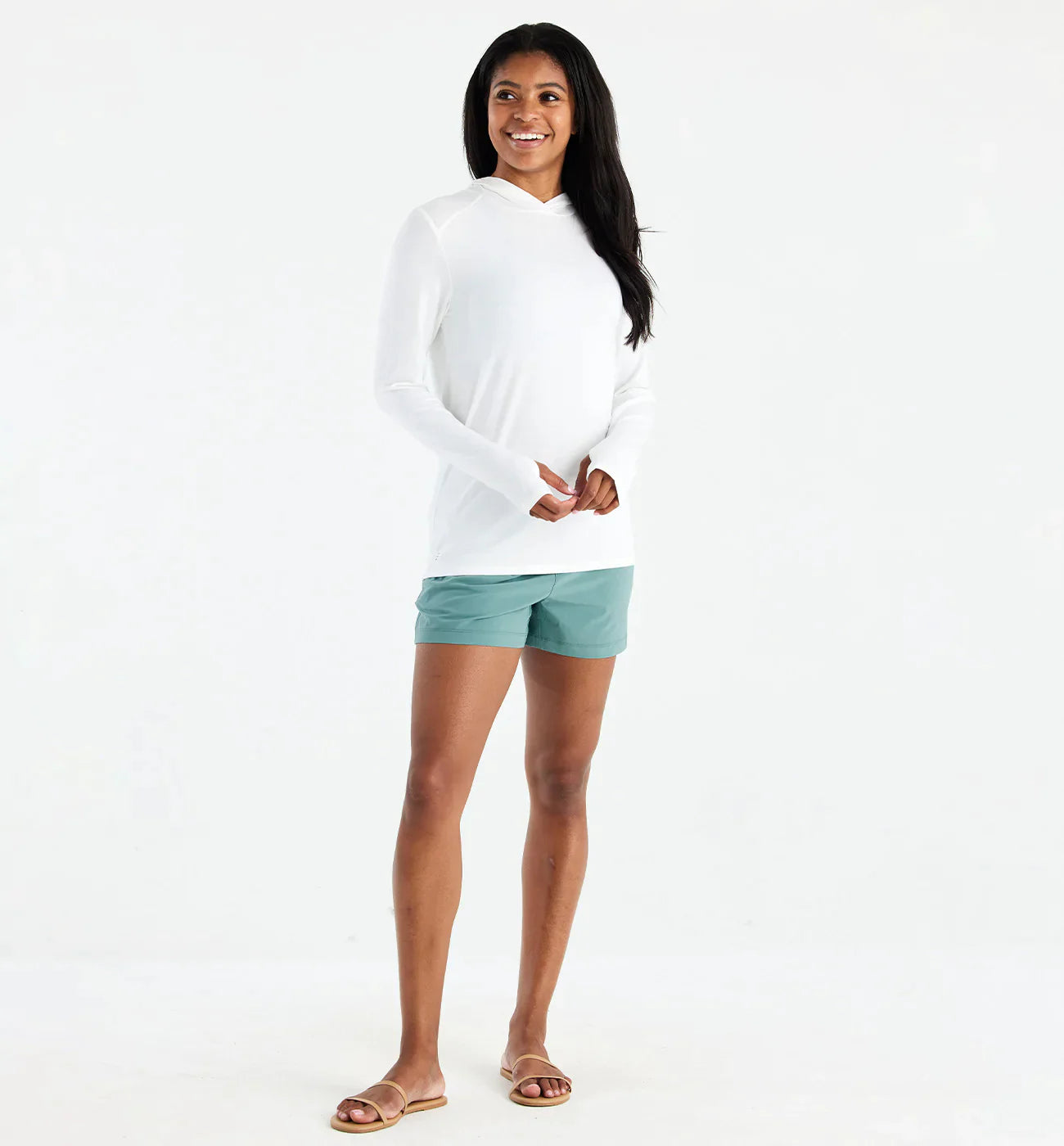 Free Fly Women's Bamboo Shade Hoodie II - Bright White