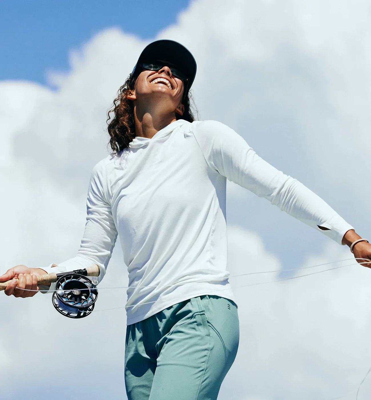 Free Fly Women's Bamboo Shade Hoodie II - Bright White