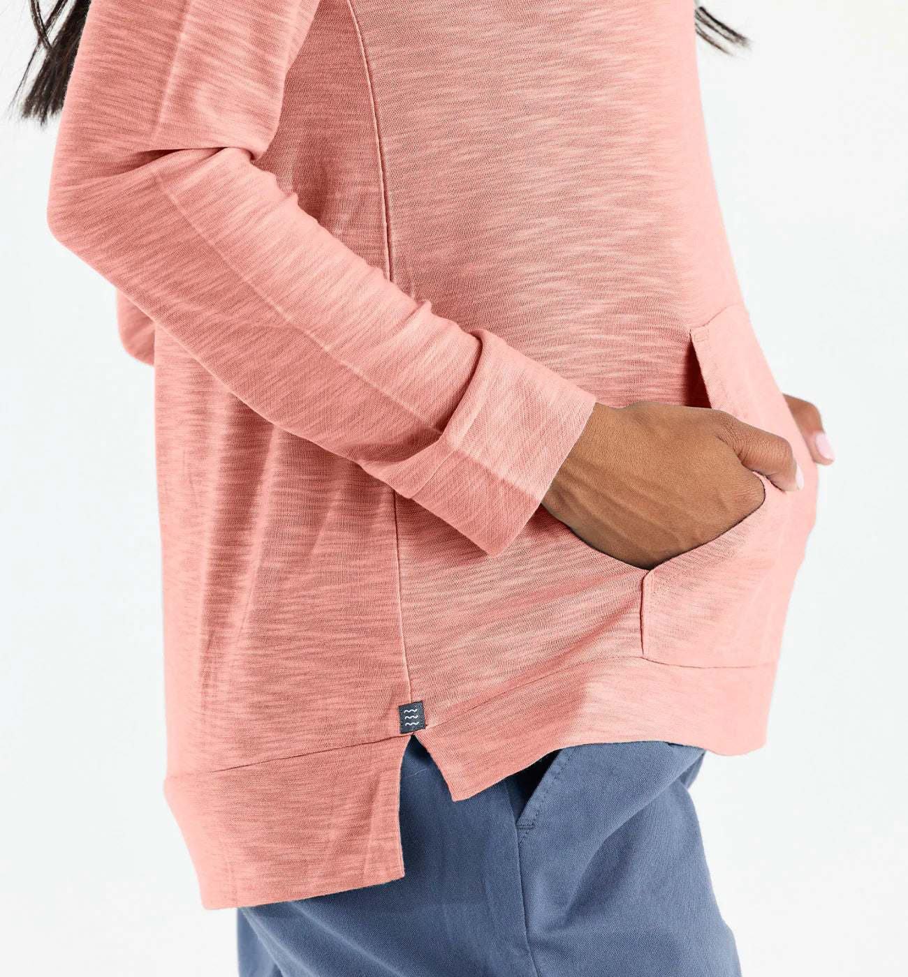 Free Fly Women's Bamboo Slub Hoodie - Bright Clay