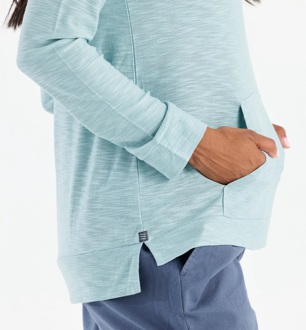 Free Fly Women's Bamboo Slub Hoodie - Ocean Mist