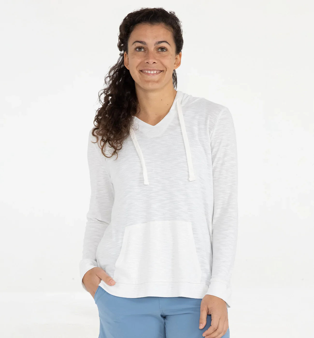 Free Fly Women's Bamboo Slub Hoodie - Sea Salt