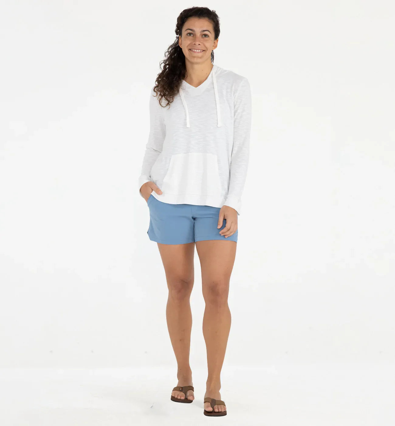 Free Fly Women's Bamboo Slub Hoodie - Sea Salt