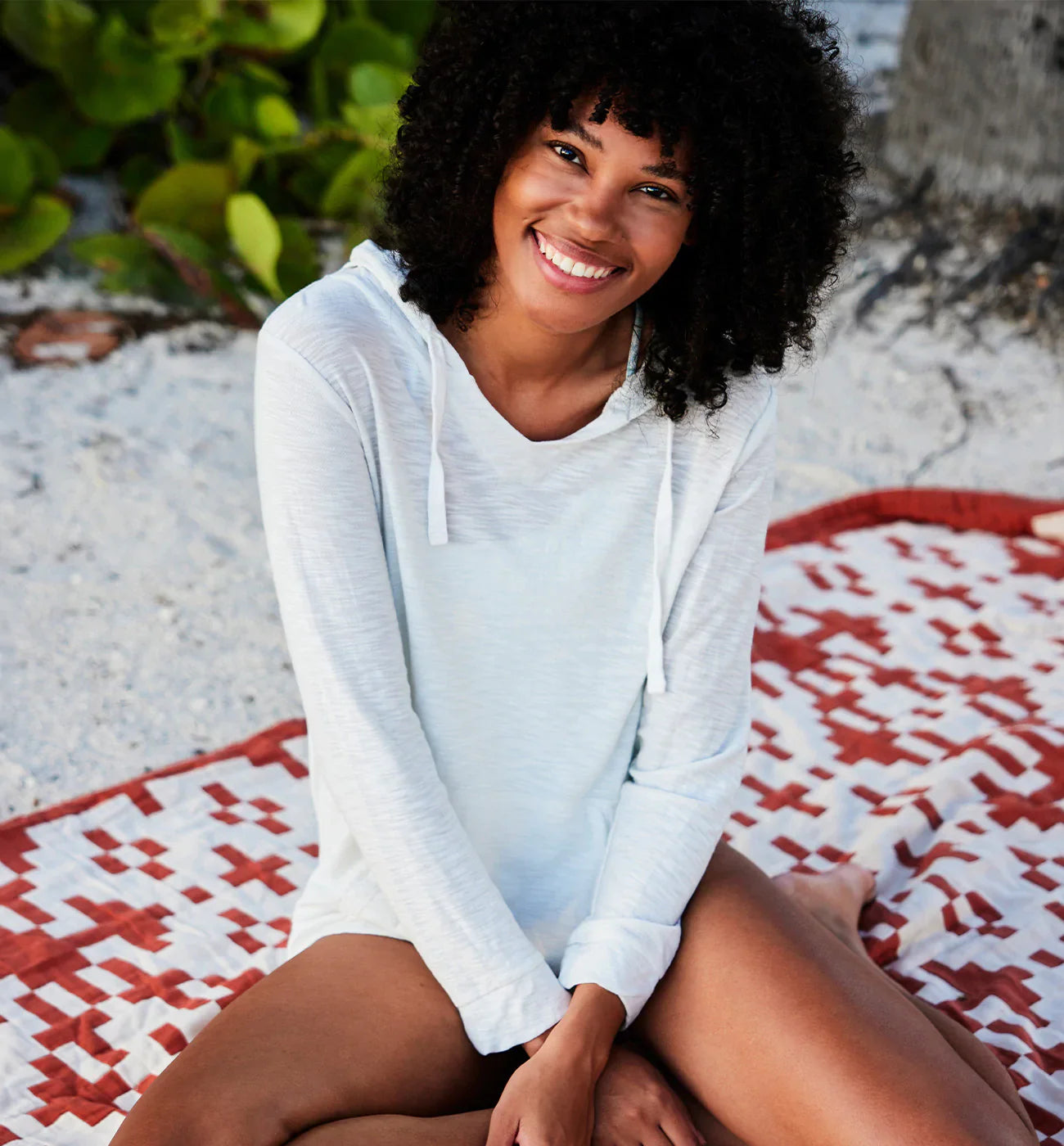 Free Fly Women's Bamboo Slub Hoodie - Bright Clay
