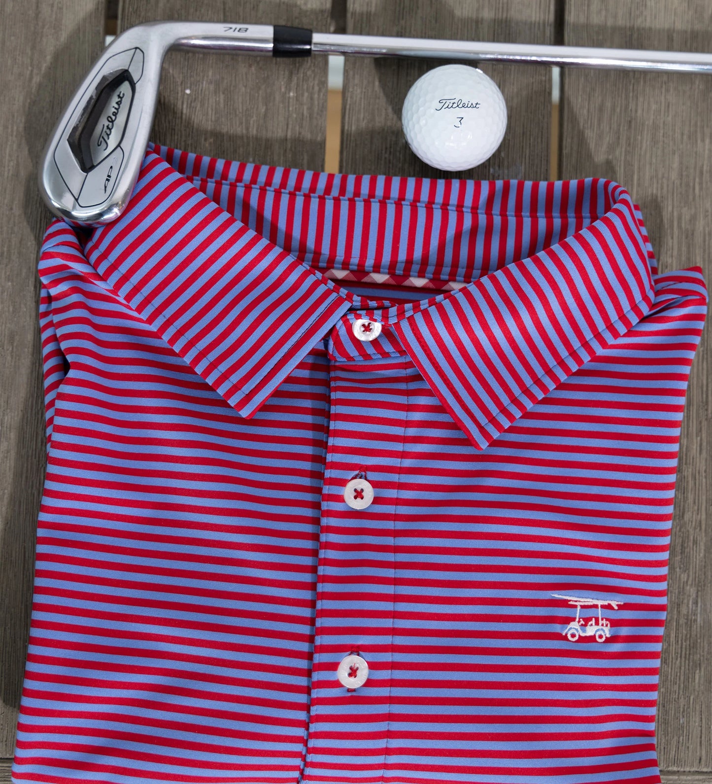 Bald Head Blues Albatross Polo - State Red / Bell