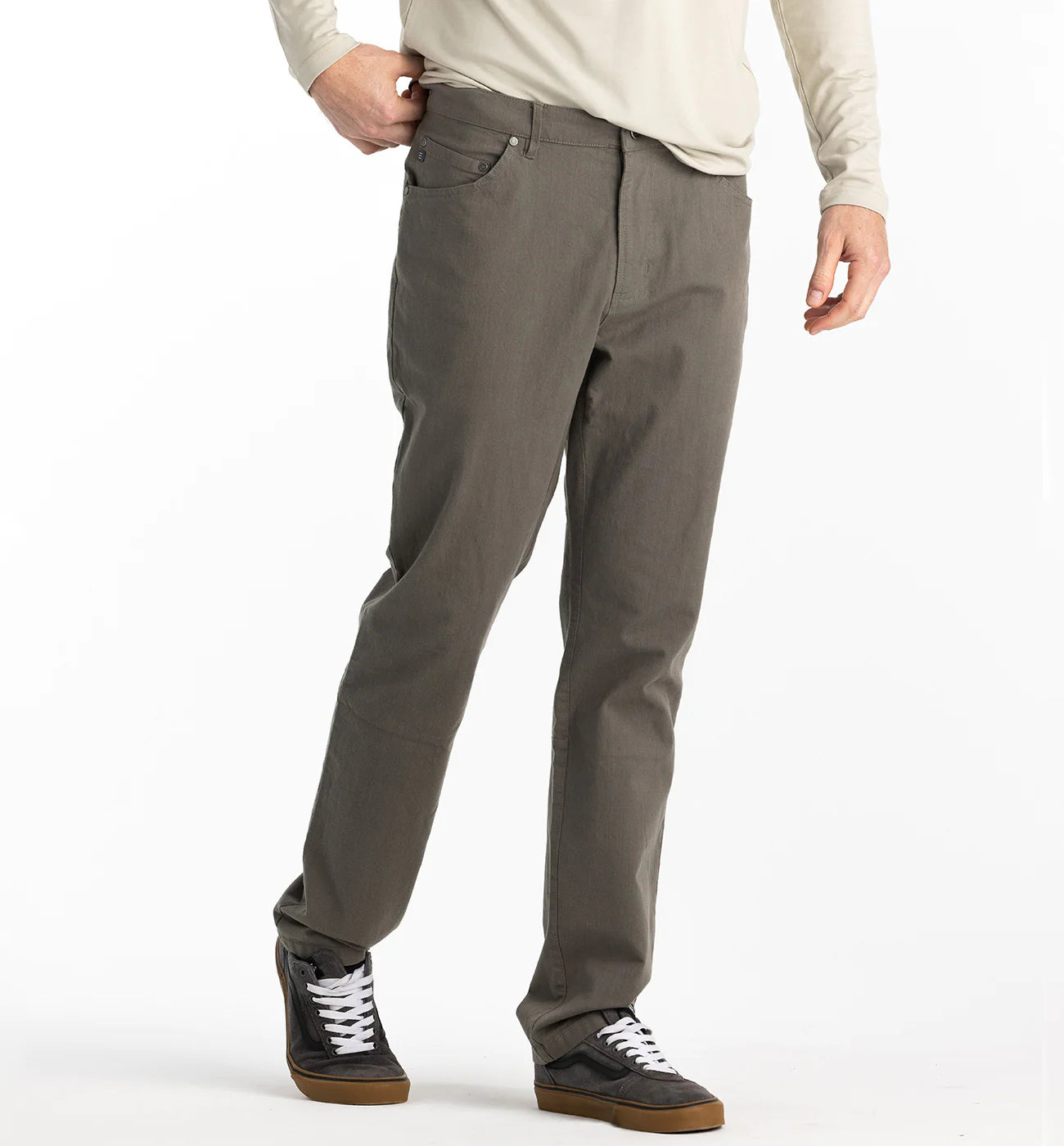Free Fly Men's Stretch Canvas 5 Pocket Pant - Smokey Olive