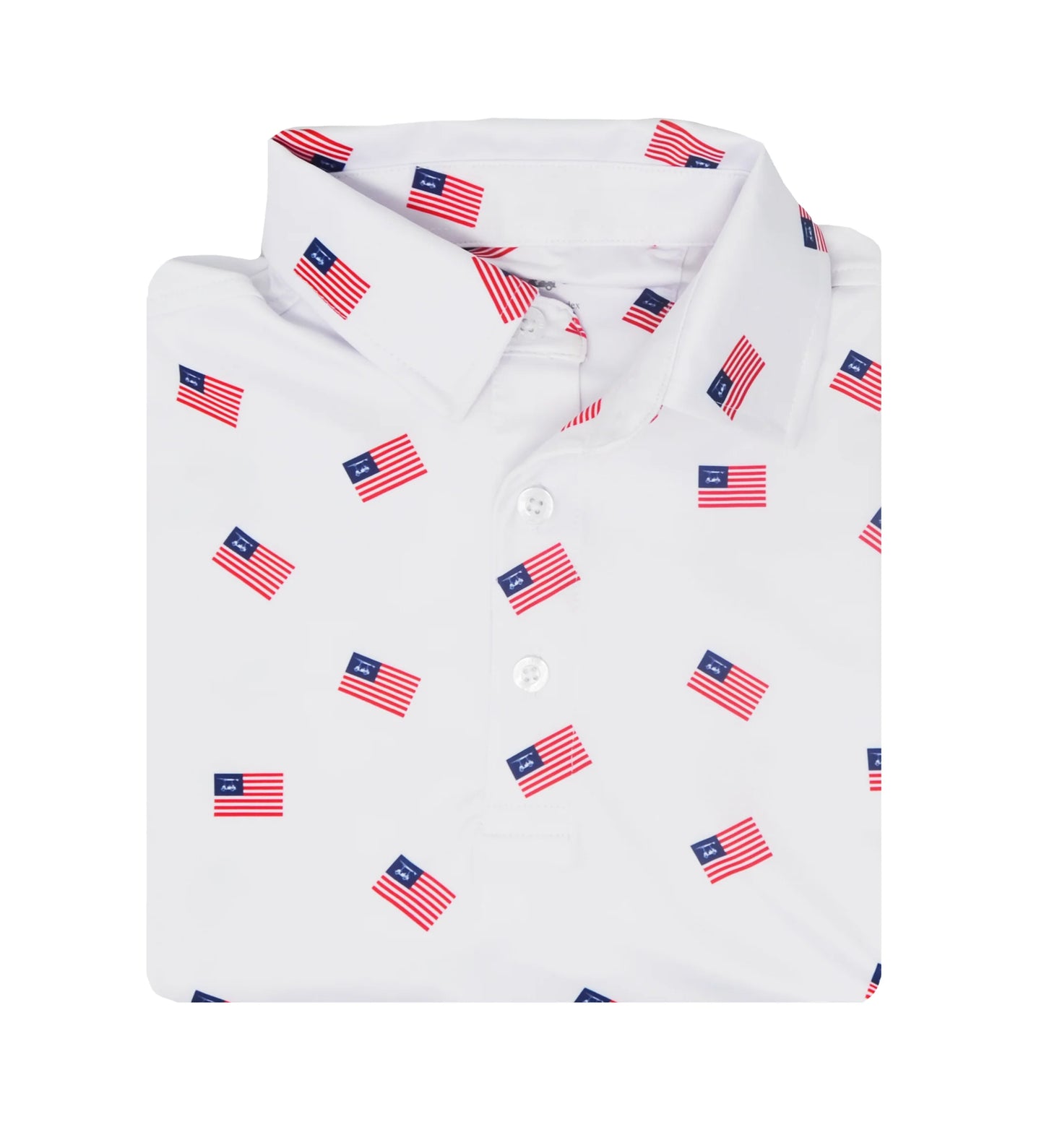 Albatross Polo - White USA Flags
