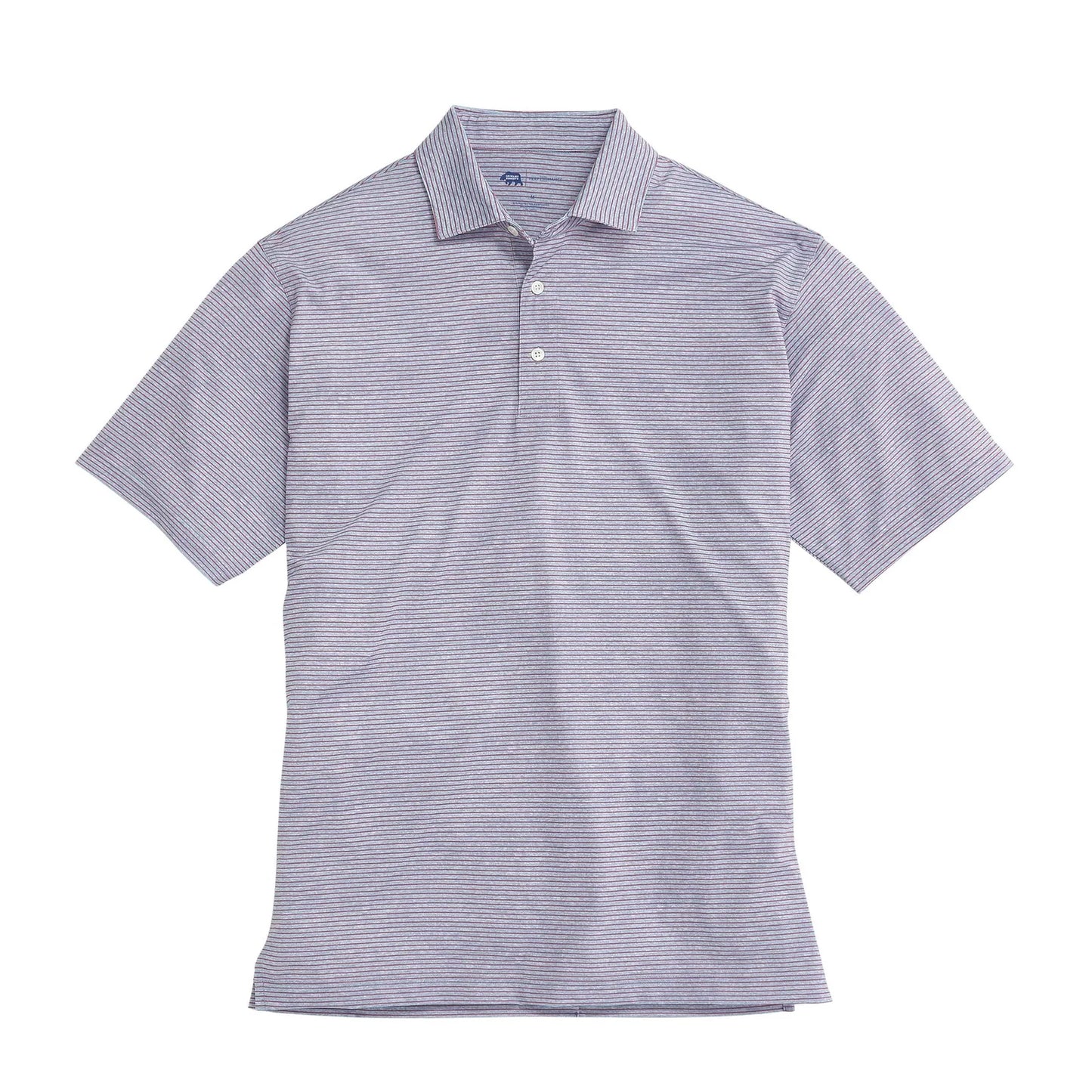 Onward Reserve Birdie Stripe Performance Polo - Mineral Red