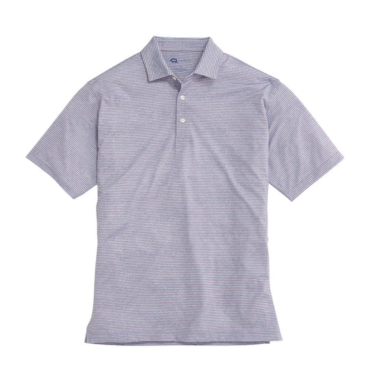 Onward Reserve Birdie Stripe Performance Polo - Mineral Red