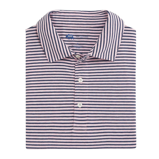 Onward Reserve Row Stripe Icon Polo - Cabana Pink