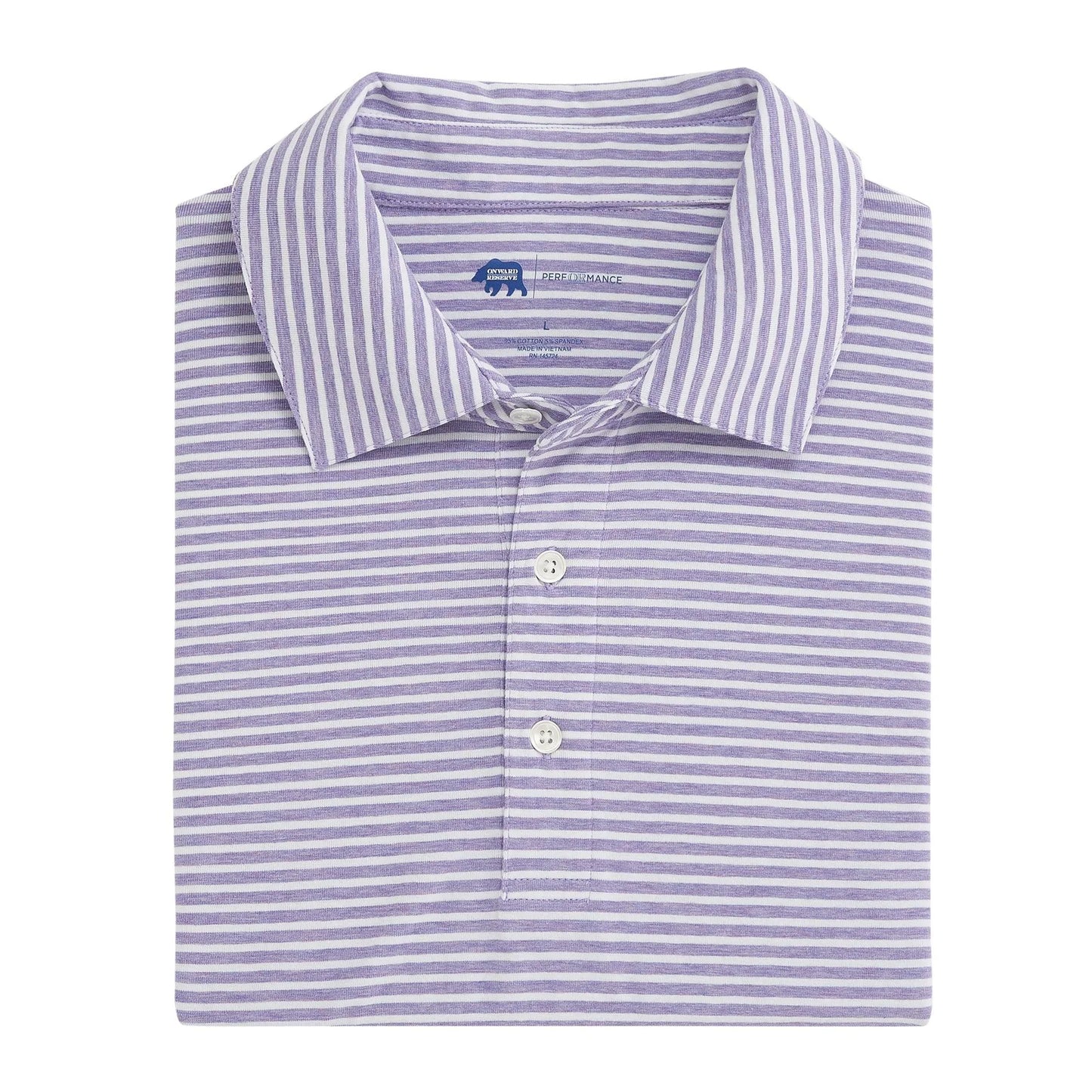 Onward Reseve Row Stripe Icon Polo - Day Break
