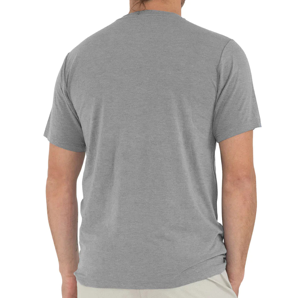 Free Fly Men's Bamboo Flex Pocket Tee - Heather Graphite