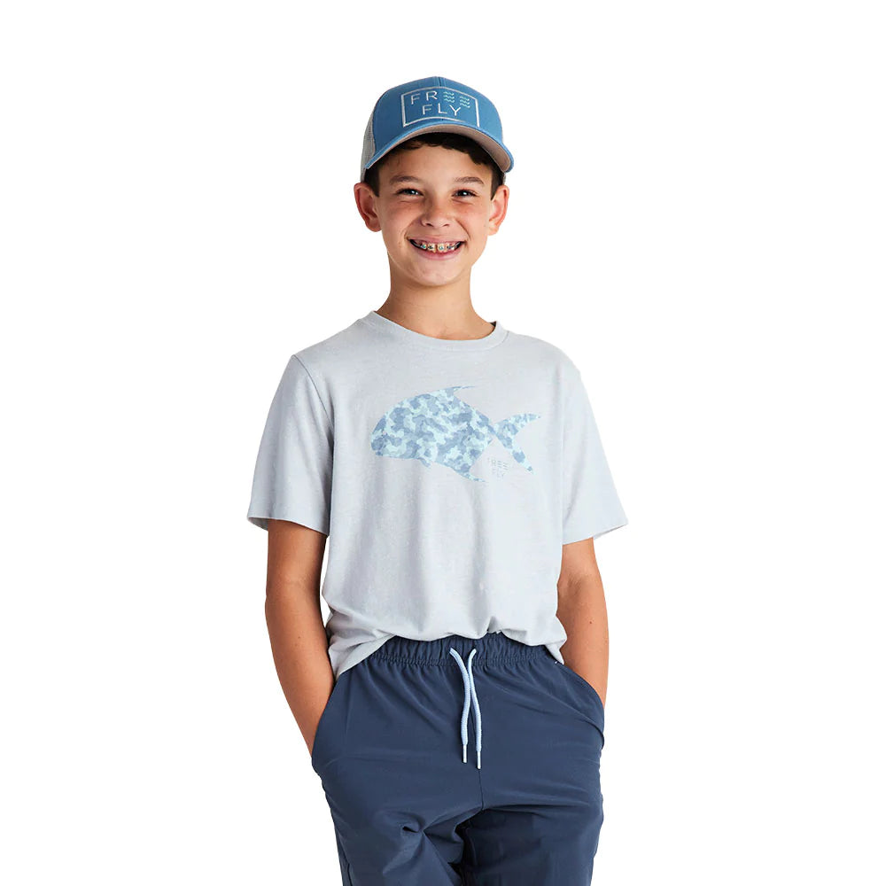 Youth Clearwater Permit Tee - Heather Aspen Grey