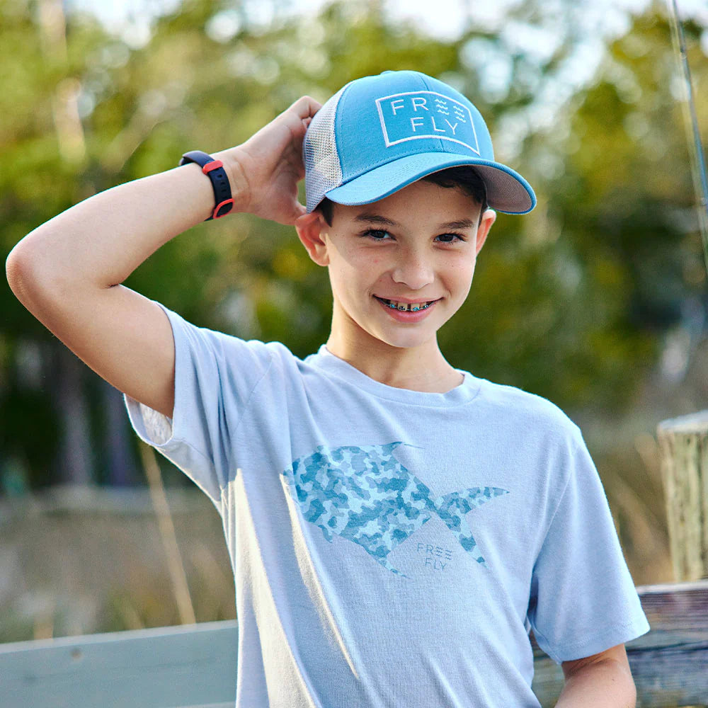 Youth Clearwater Permit Tee - Heather Aspen Grey