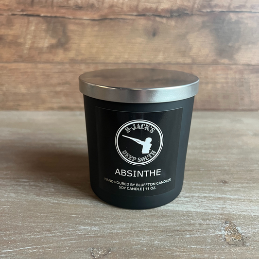 Absinthe 11oz Candle Black Glass