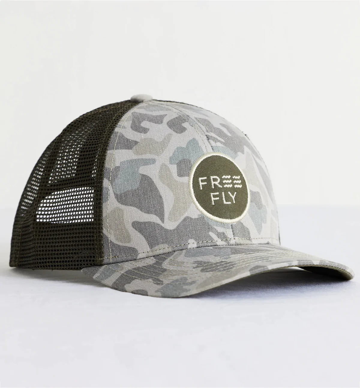 Free Fly Camo Trucker Hat - Barrier Island Camo