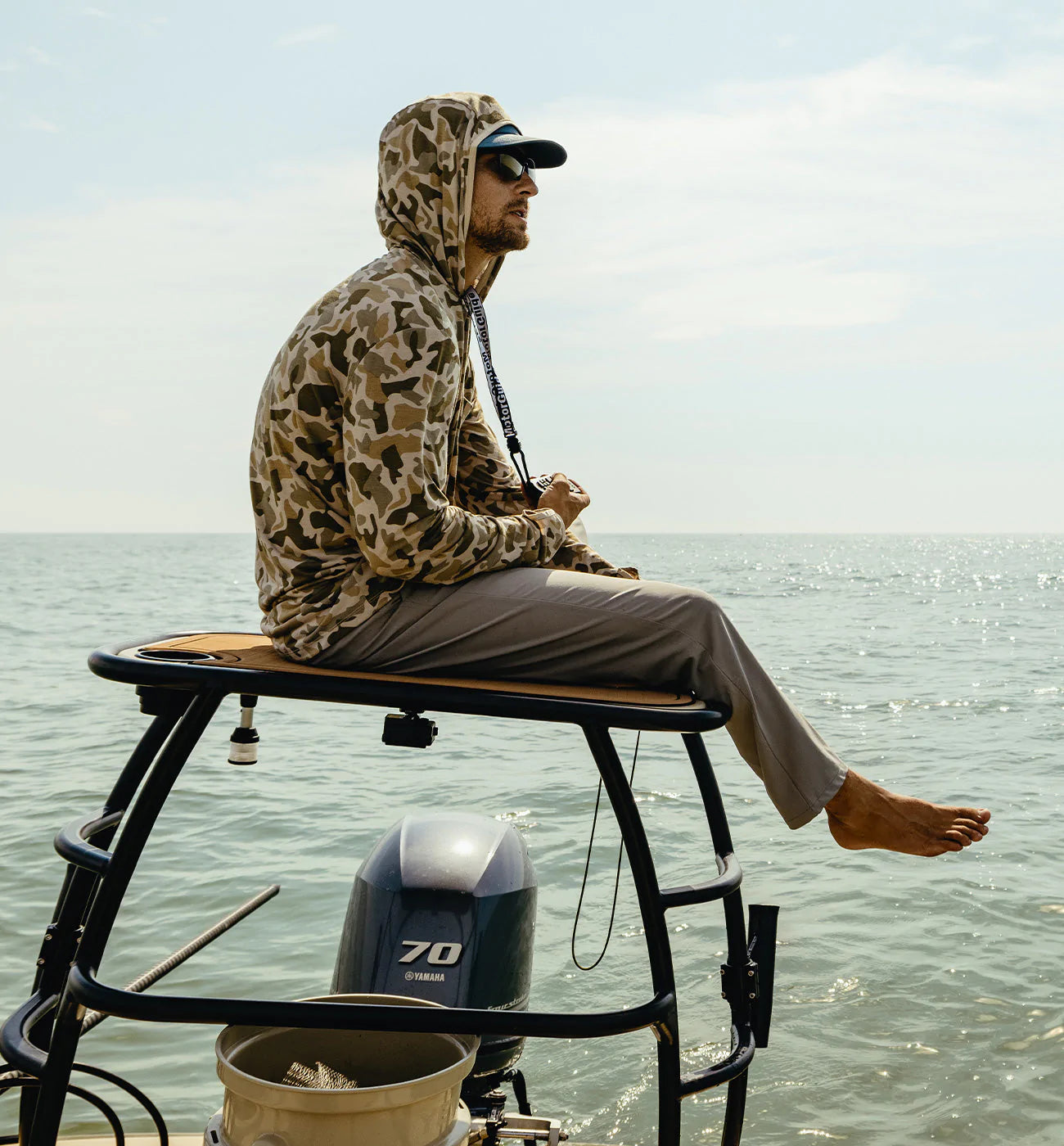 Free Fly Men's Bamboo Lightweight Hoodie - Barrier Island Camo